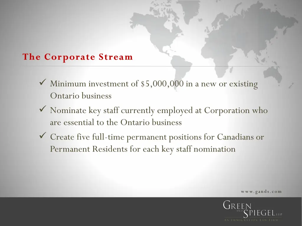 the corporate stream