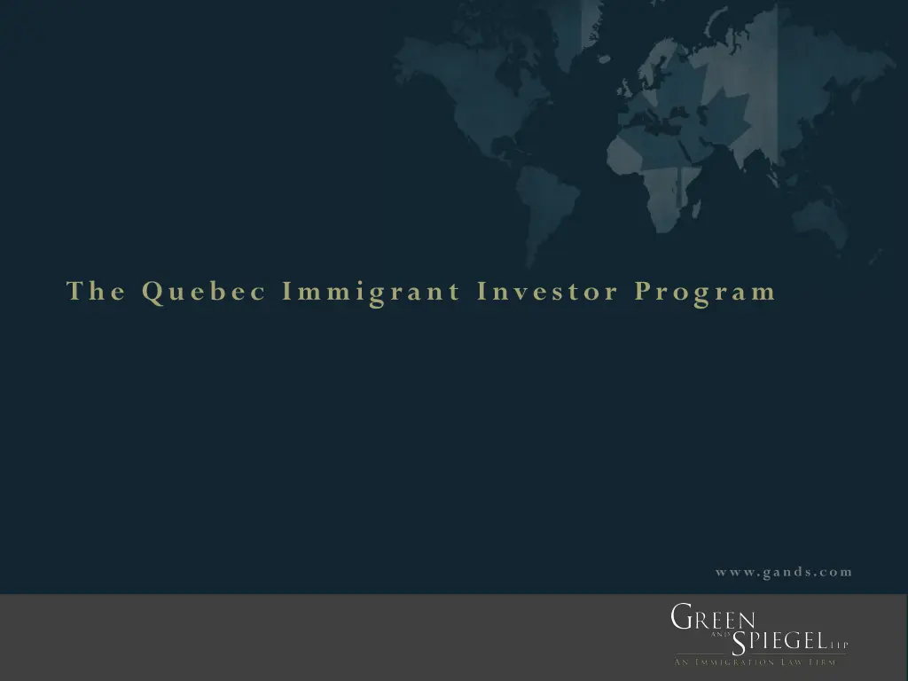 the quebec immigrant investor program