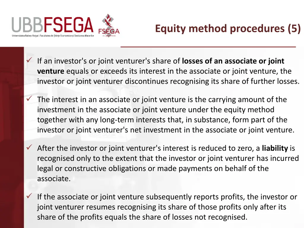 equity method procedures 5