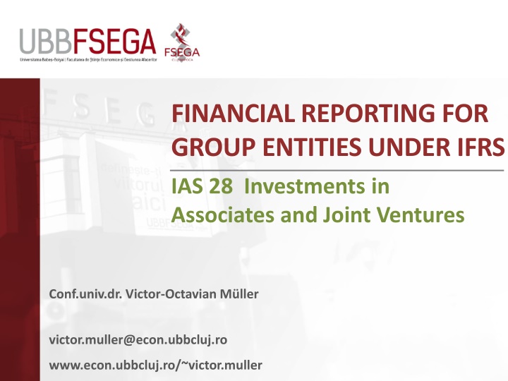 financial reporting for group entities under ifrs