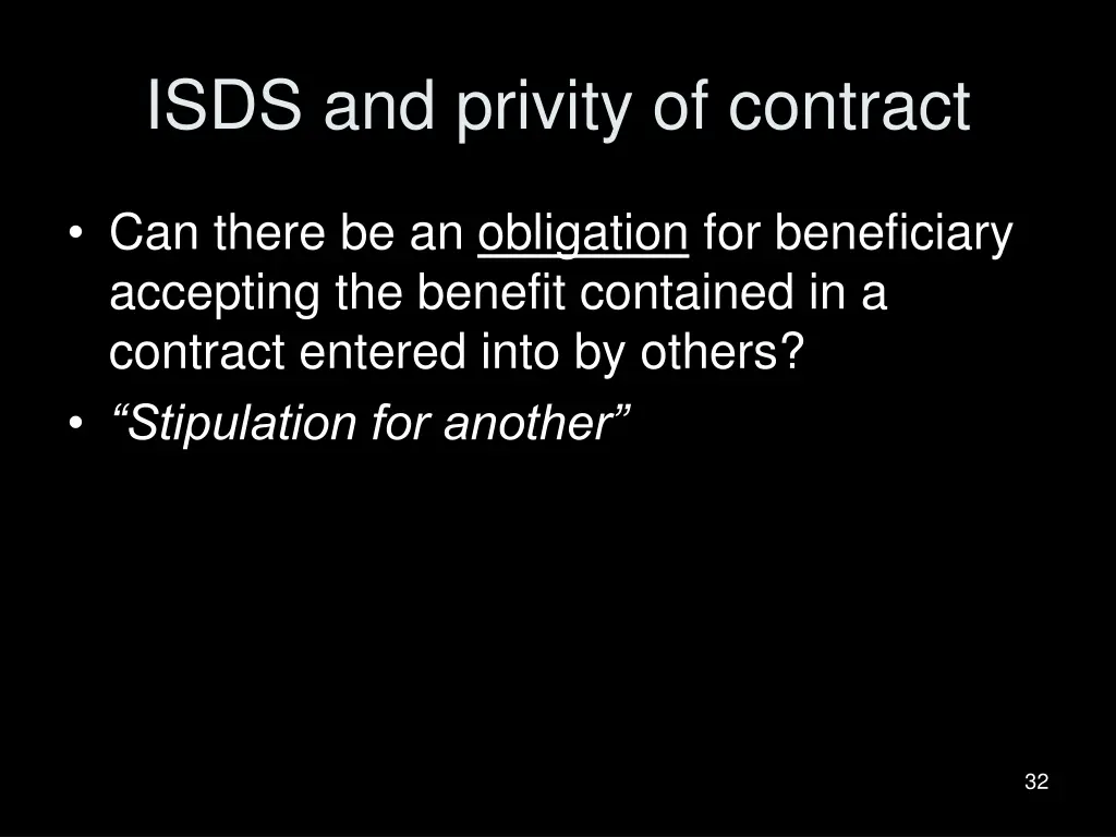 isds and privity of contract