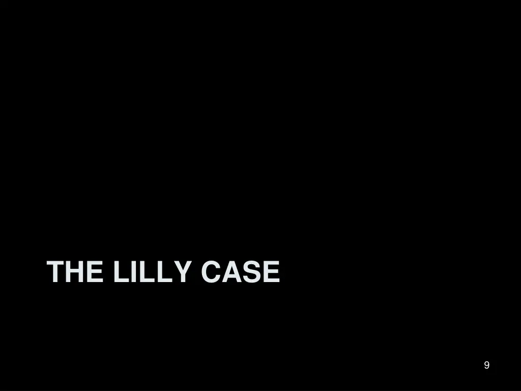 the lilly case