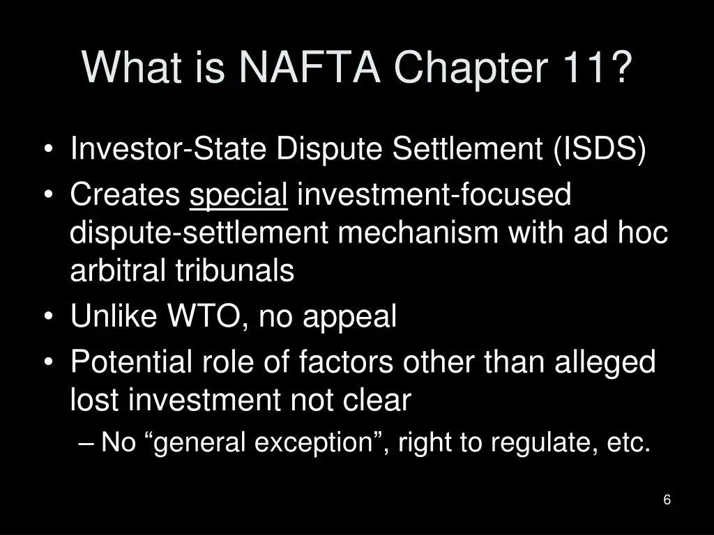 what is nafta chapter 11