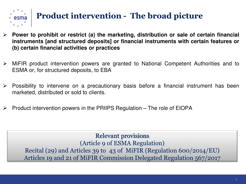 product intervention the broad picture