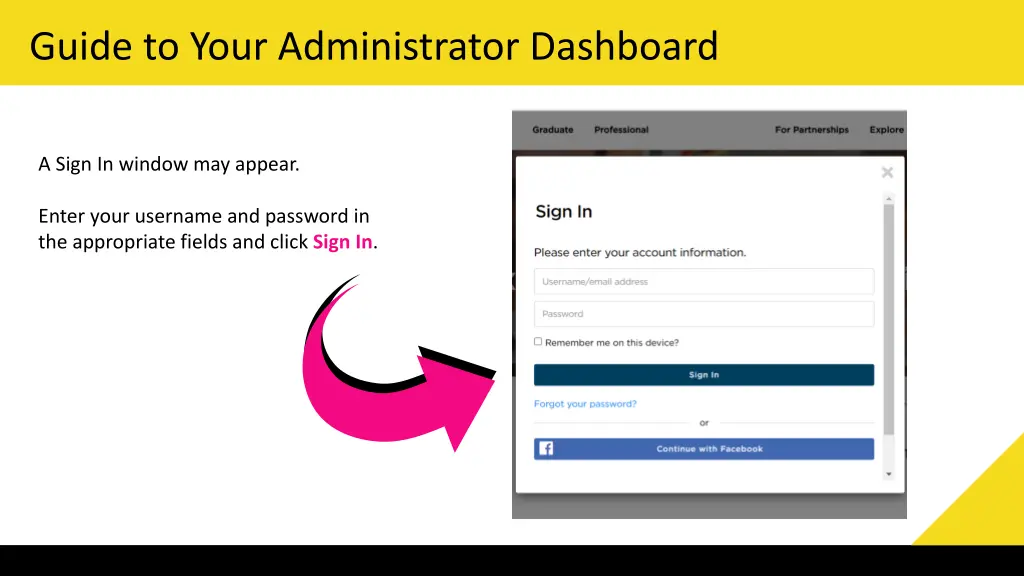 guide to your administrator dashboard