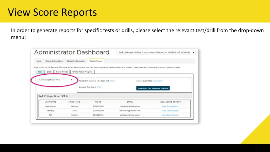 view score reports 1