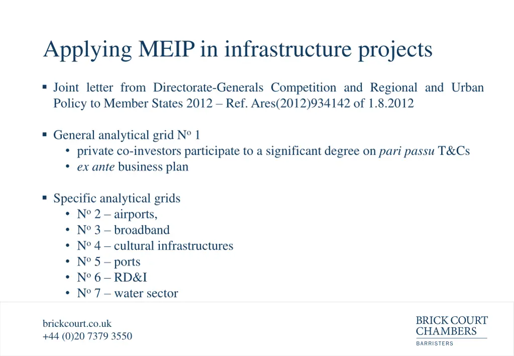 applying meip in infrastructure projects 2