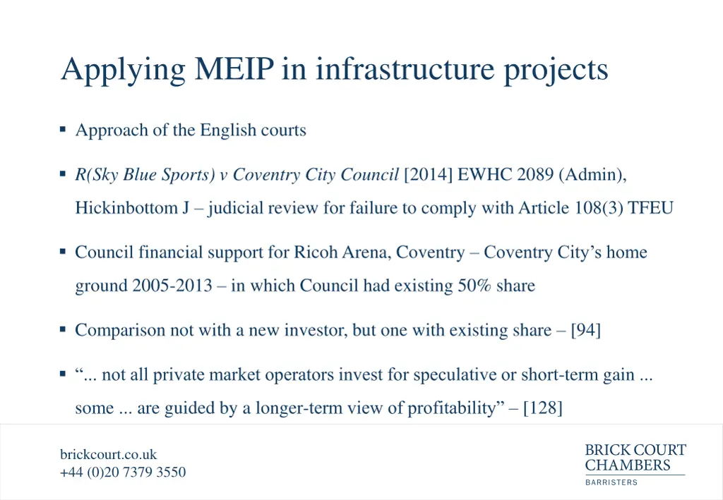 applying meip in infrastructure projects 3