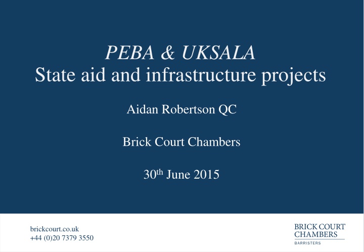 peba uksala state aid and infrastructure projects