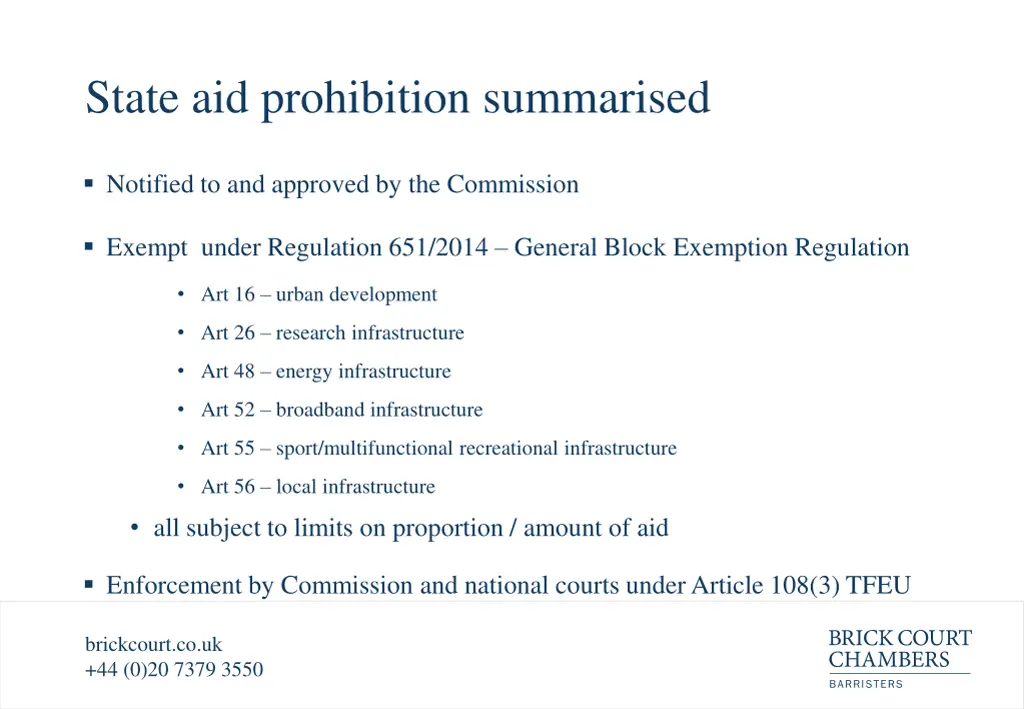 state aid prohibition summarised 1