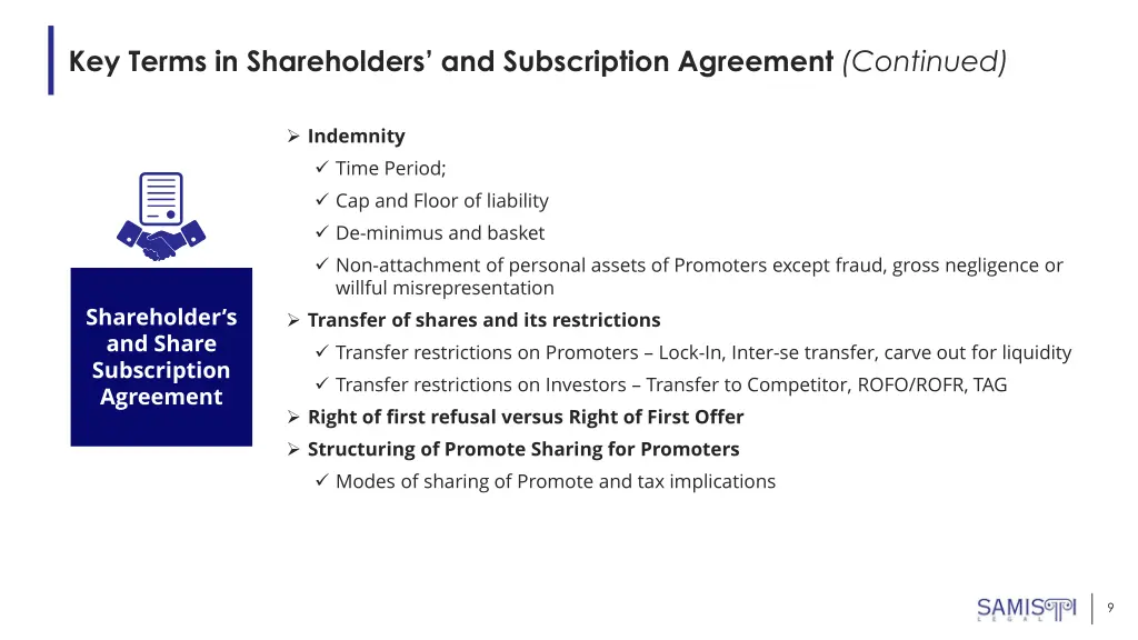 key terms in shareholders and subscription 1