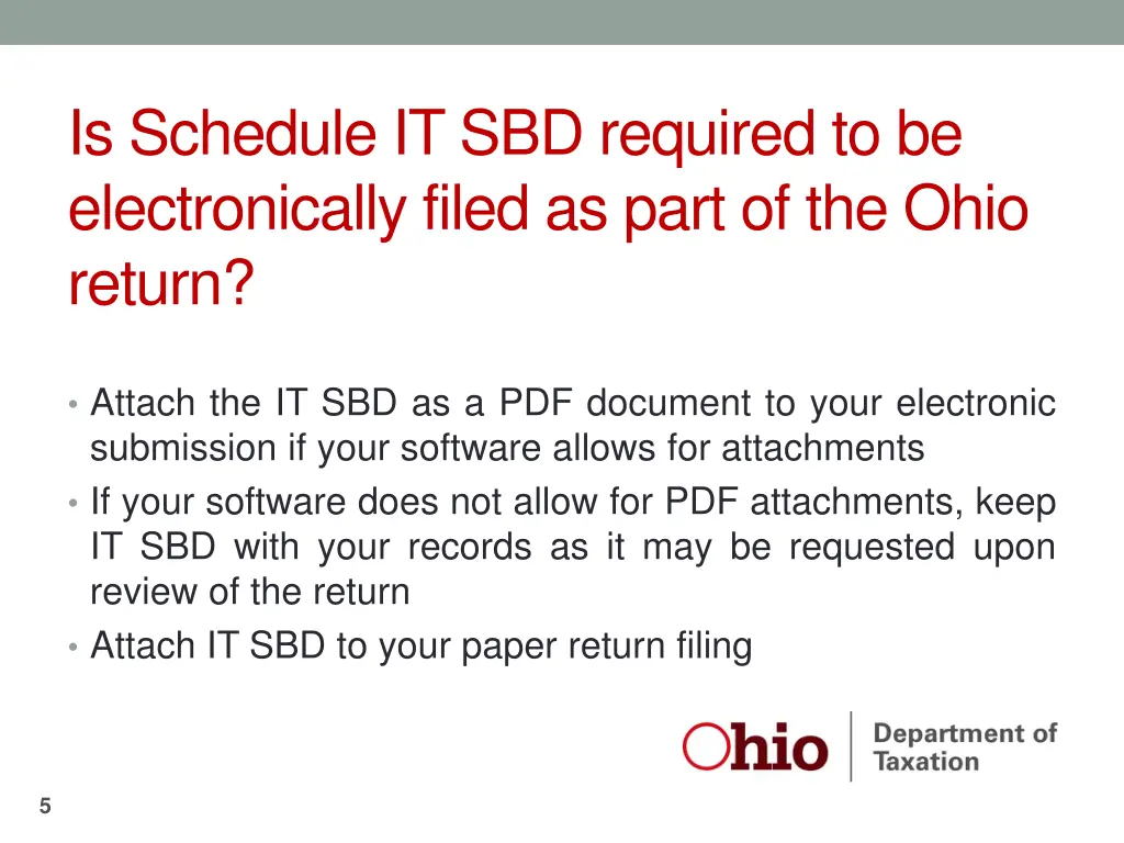 is schedule it sbd required to be electronically