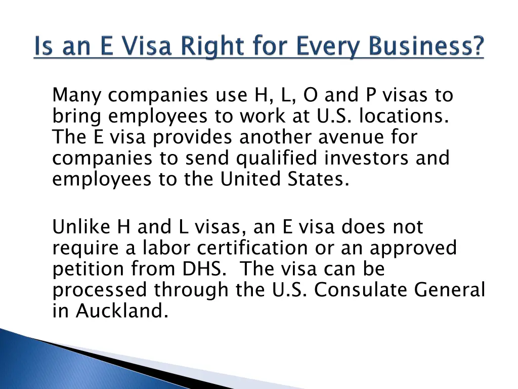 many companies use h l o and p visas to bring