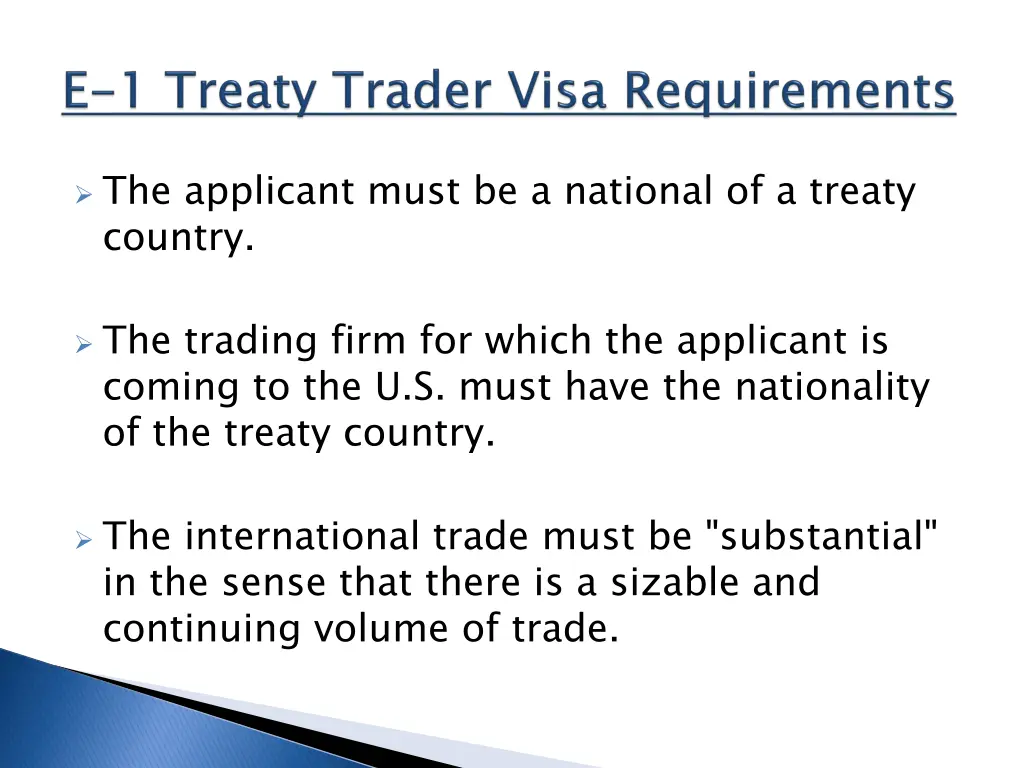 the applicant must be a national of a treaty