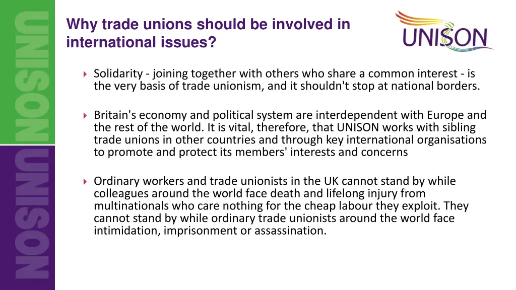 why trade unions should be involved