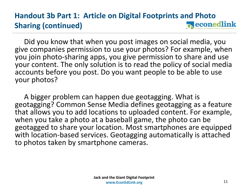 handout 3b part 1 article on digital footprints 1