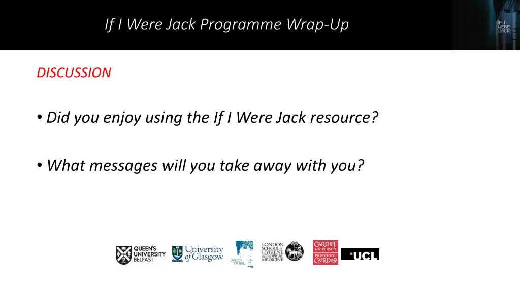 if i were jack programme wrap up