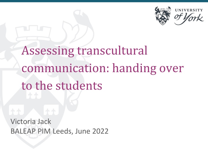 assessing transcultural communication handing