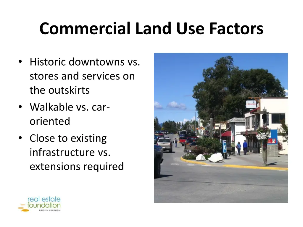 commercial land use factors