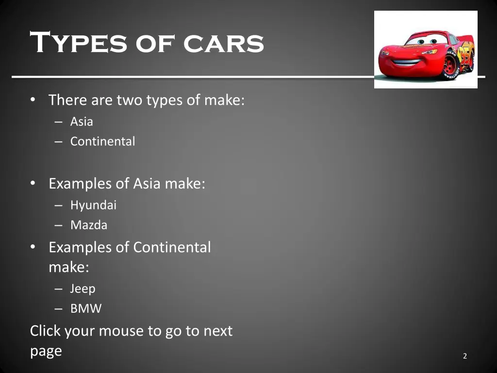 types of cars 1