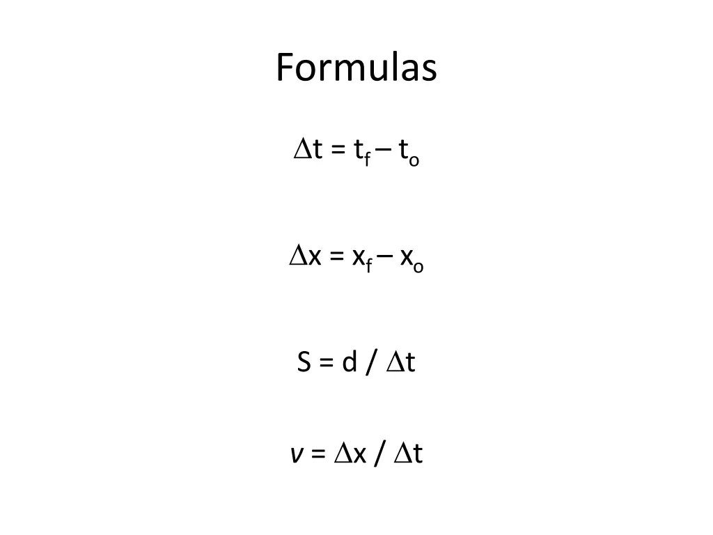 formulas