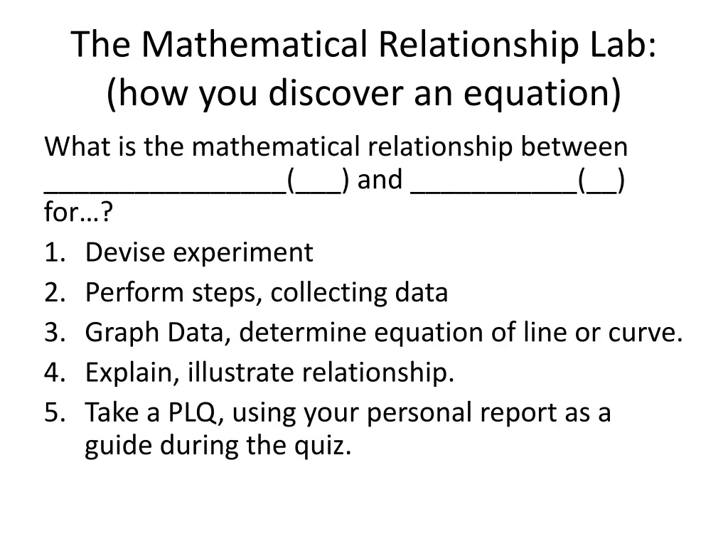 the mathematical relationship