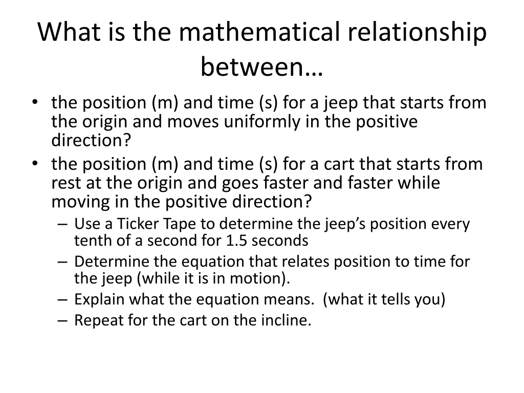 what is the mathematical relationship between 1