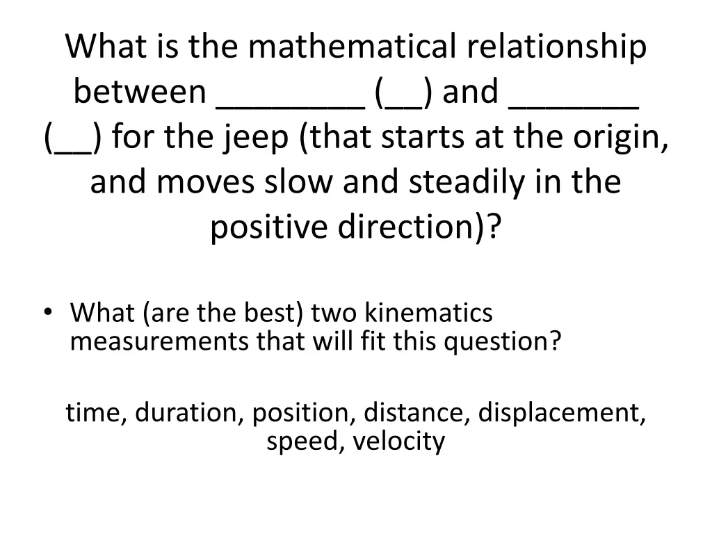 what is the mathematical relationship between