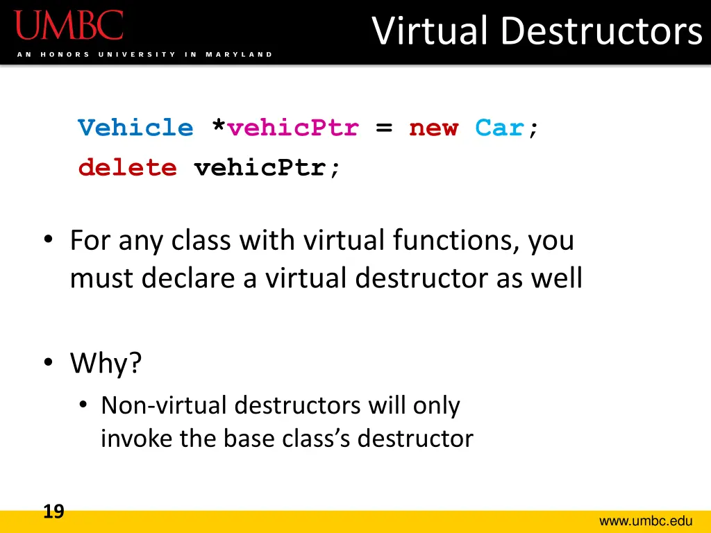 virtual destructors