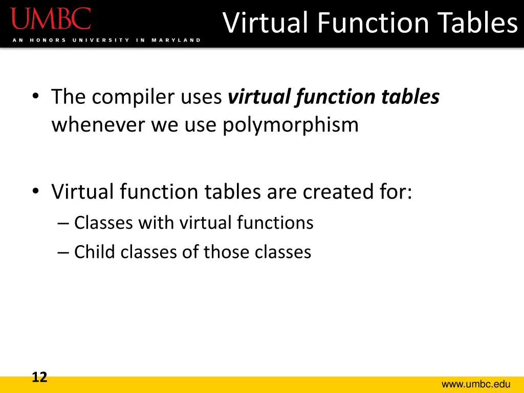 virtual function tables 1