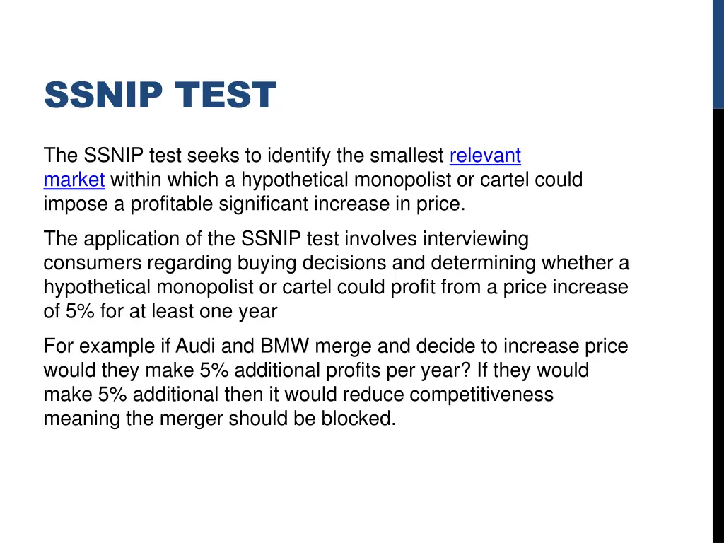 ssnip test