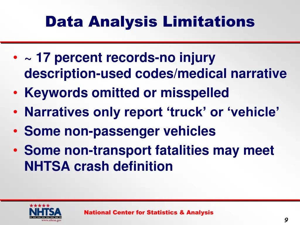 data analysis limitations