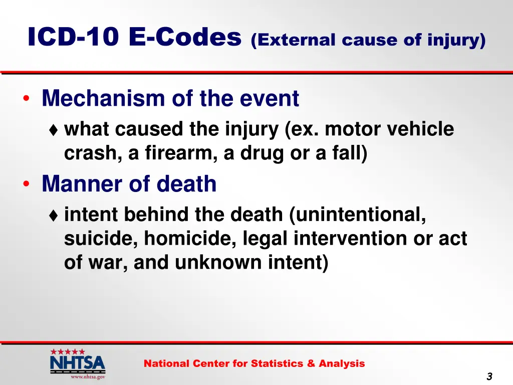 icd 10 e codes external cause of injury