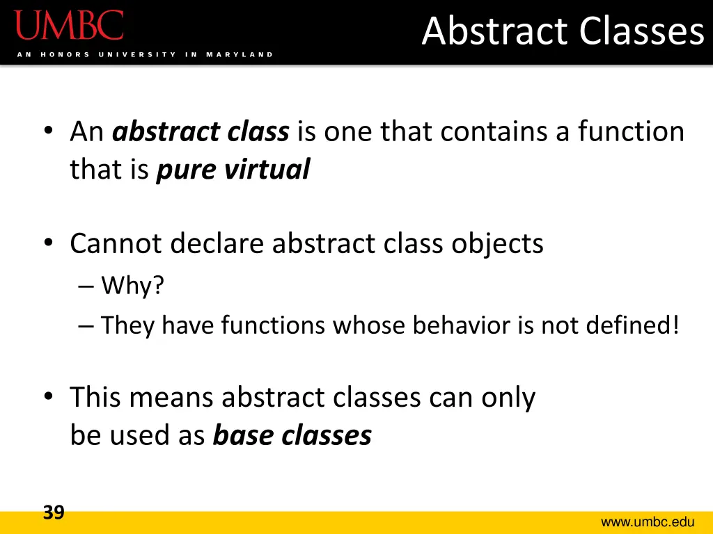 abstract classes