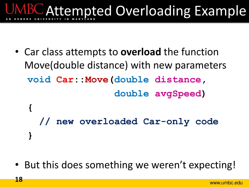 attempted overloading example