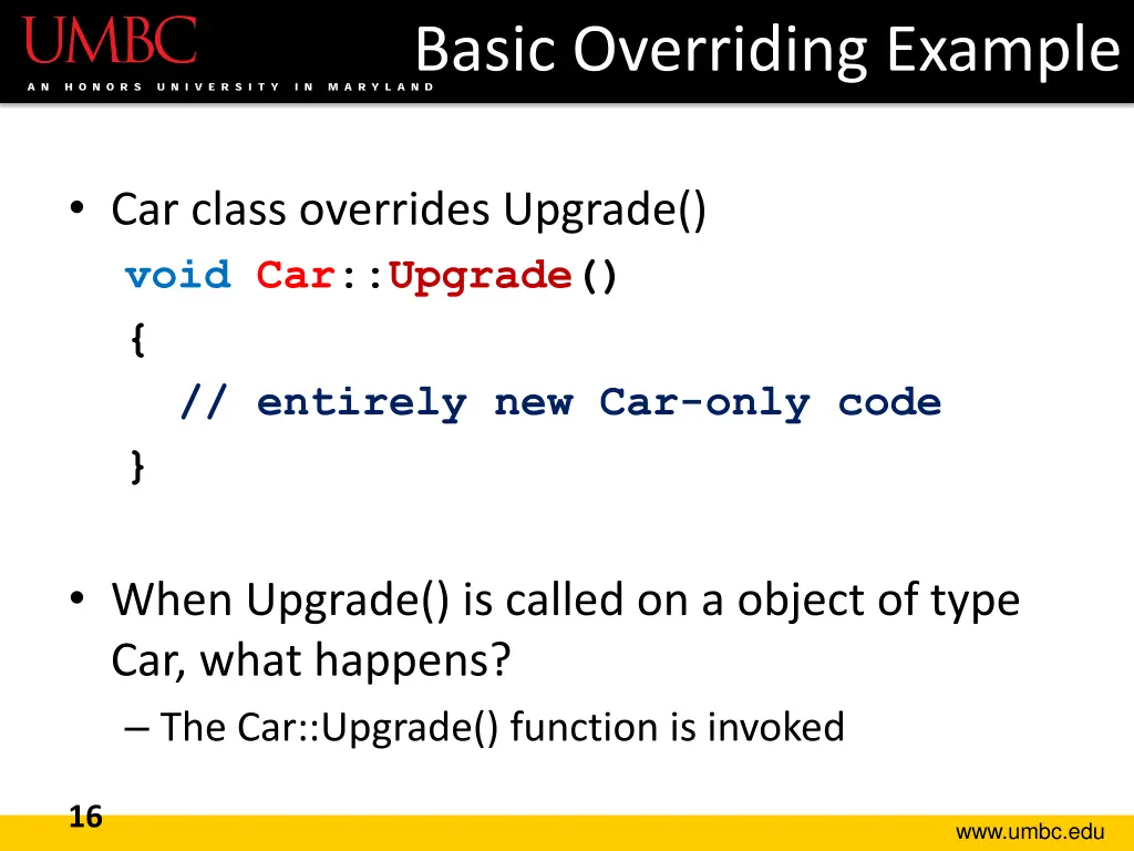 basic overriding example