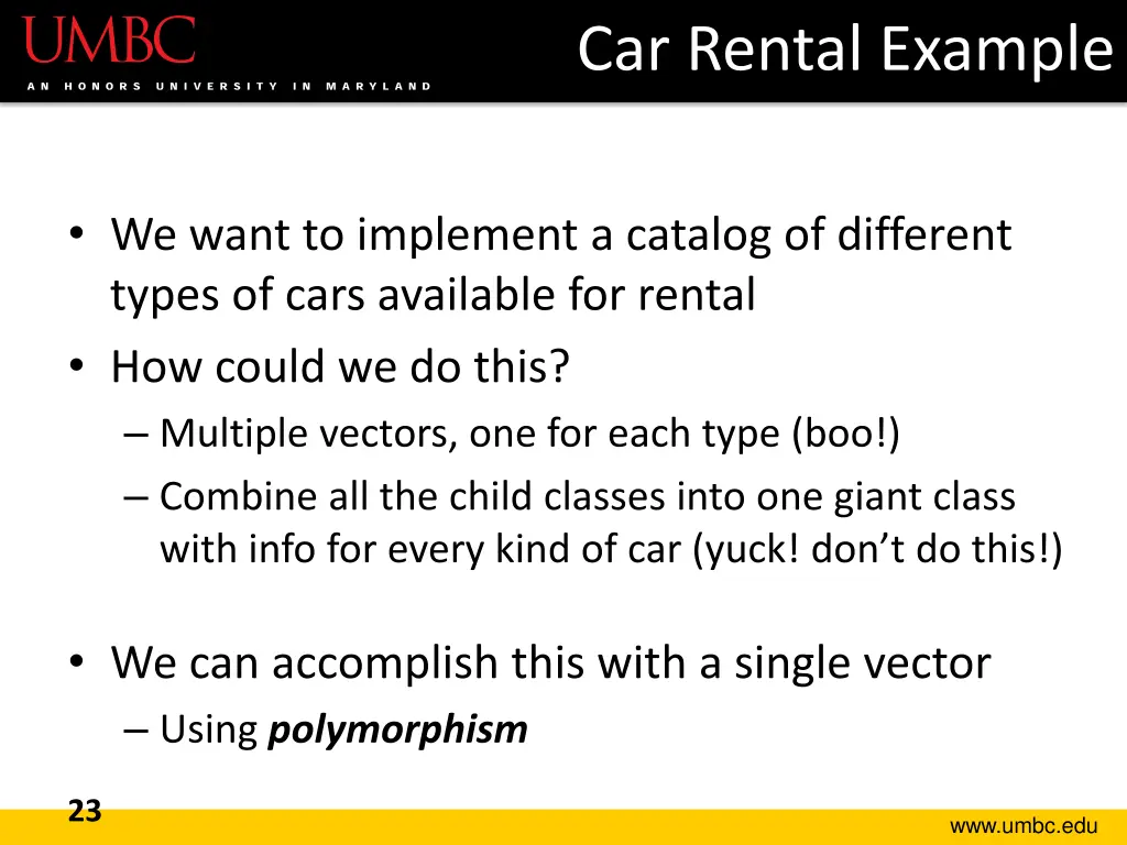 car rental example