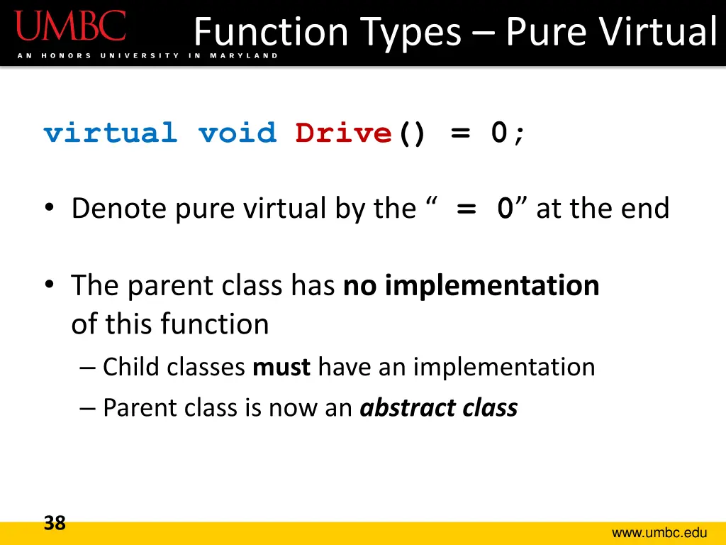 function types pure virtual