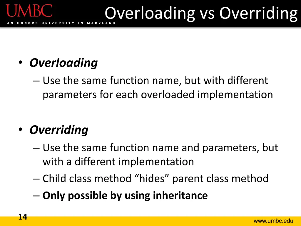 overloading vs overriding