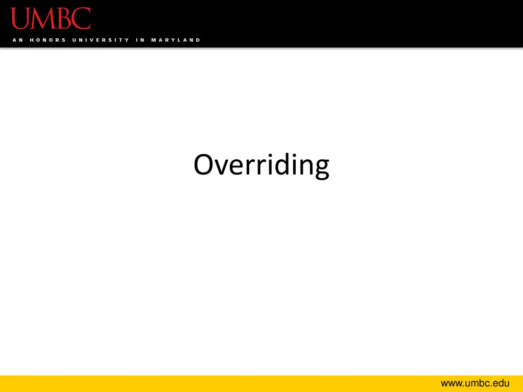 overriding