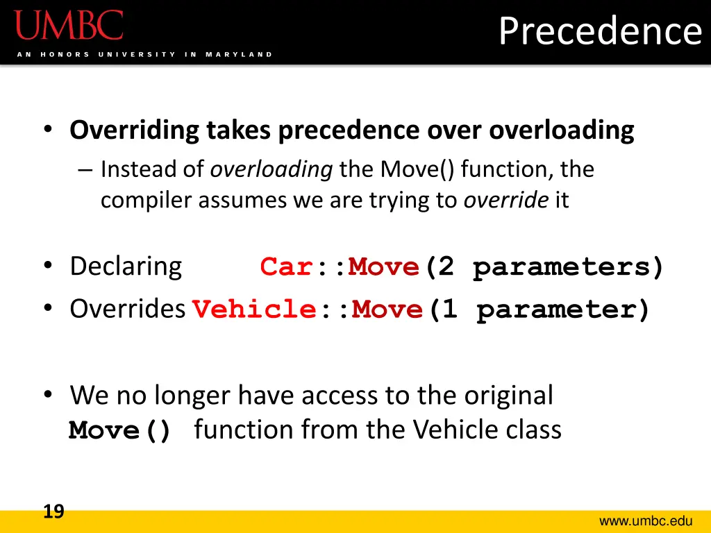 precedence