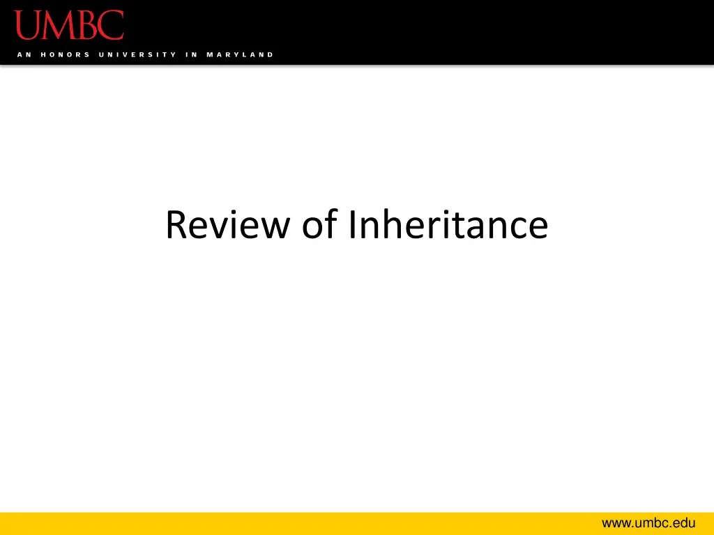 review of inheritance