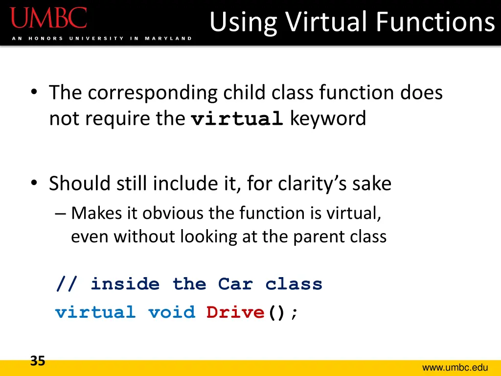 using virtual functions 1