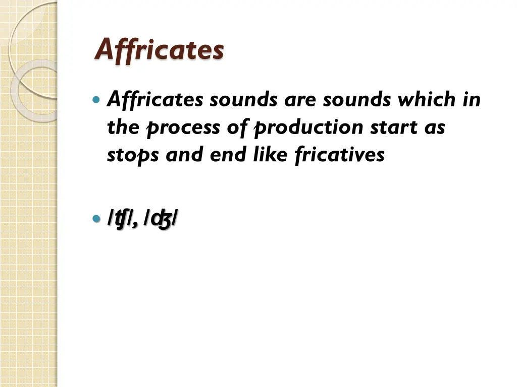 affricates