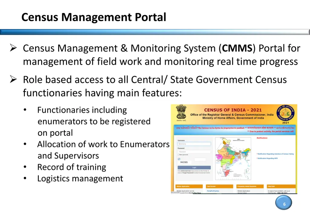 census management portal