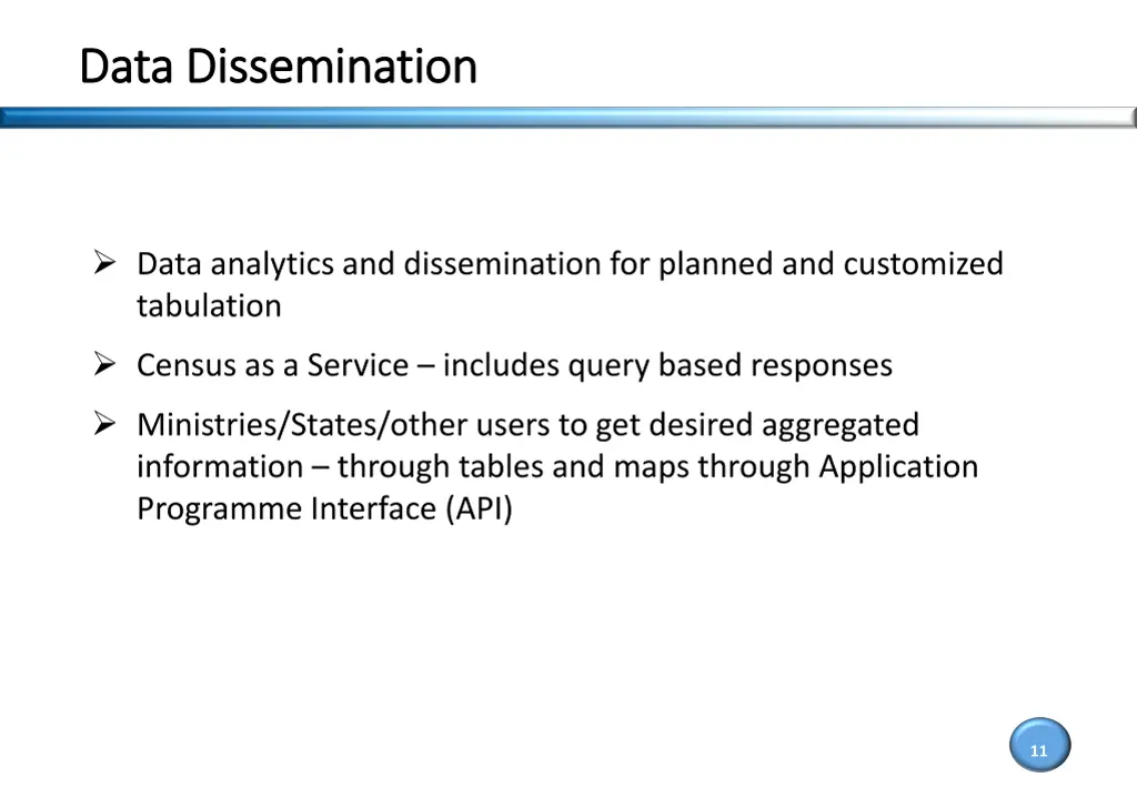 data dissemination data dissemination