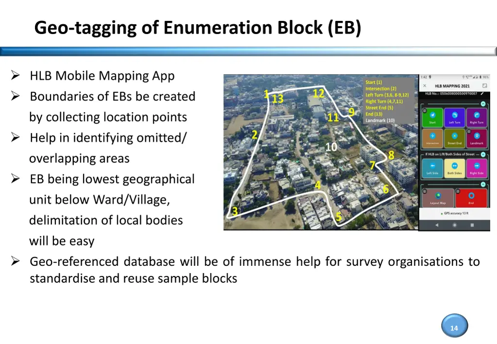 geo tagging of enumeration block eb