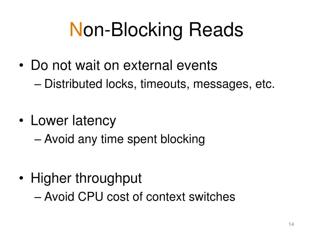 non blocking reads