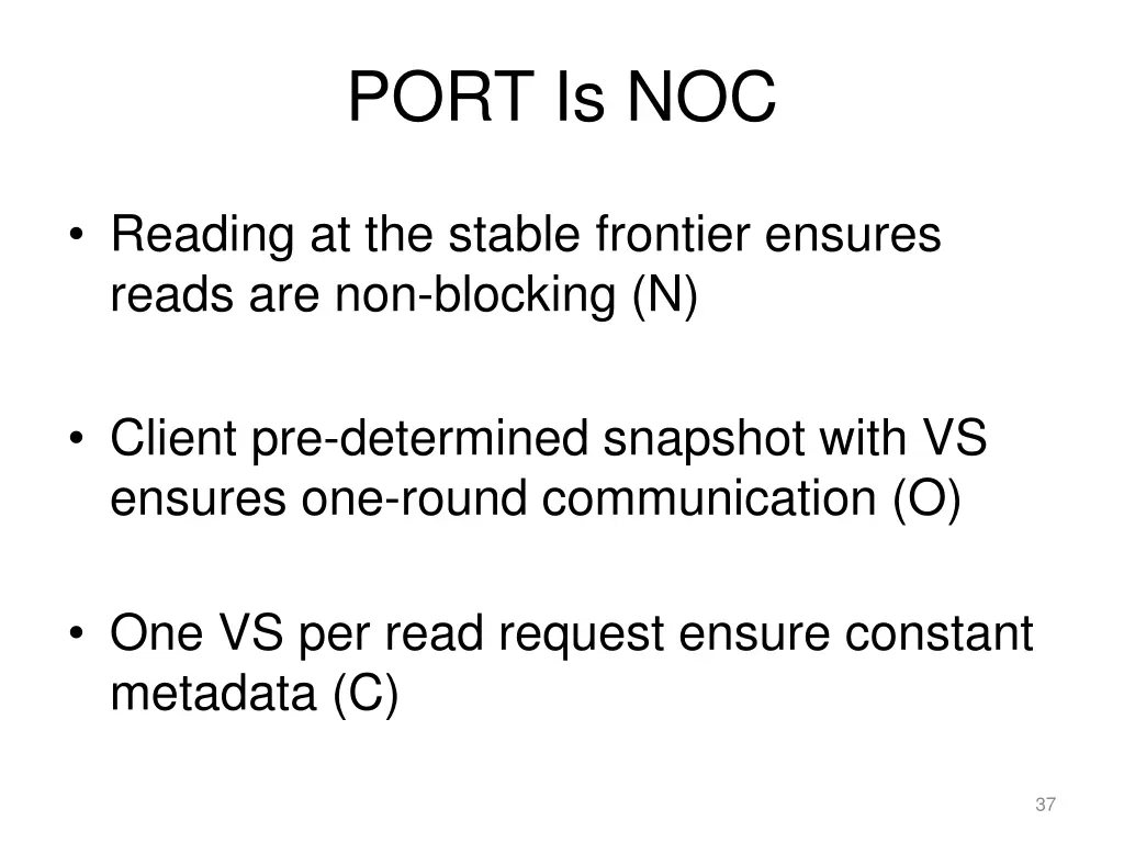 port is noc