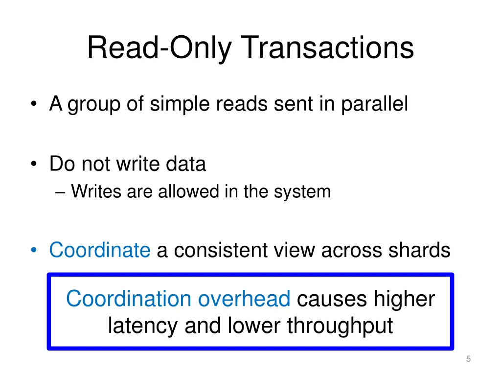 read only transactions